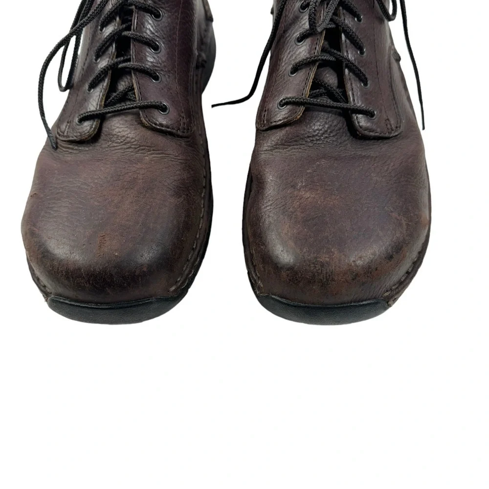 Red Wing Brown Men’s Brown Leather Safety Work Shoe Hard Toe Slip Resistant 8